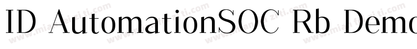 ID AutomationSOC Rb Demo字体转换